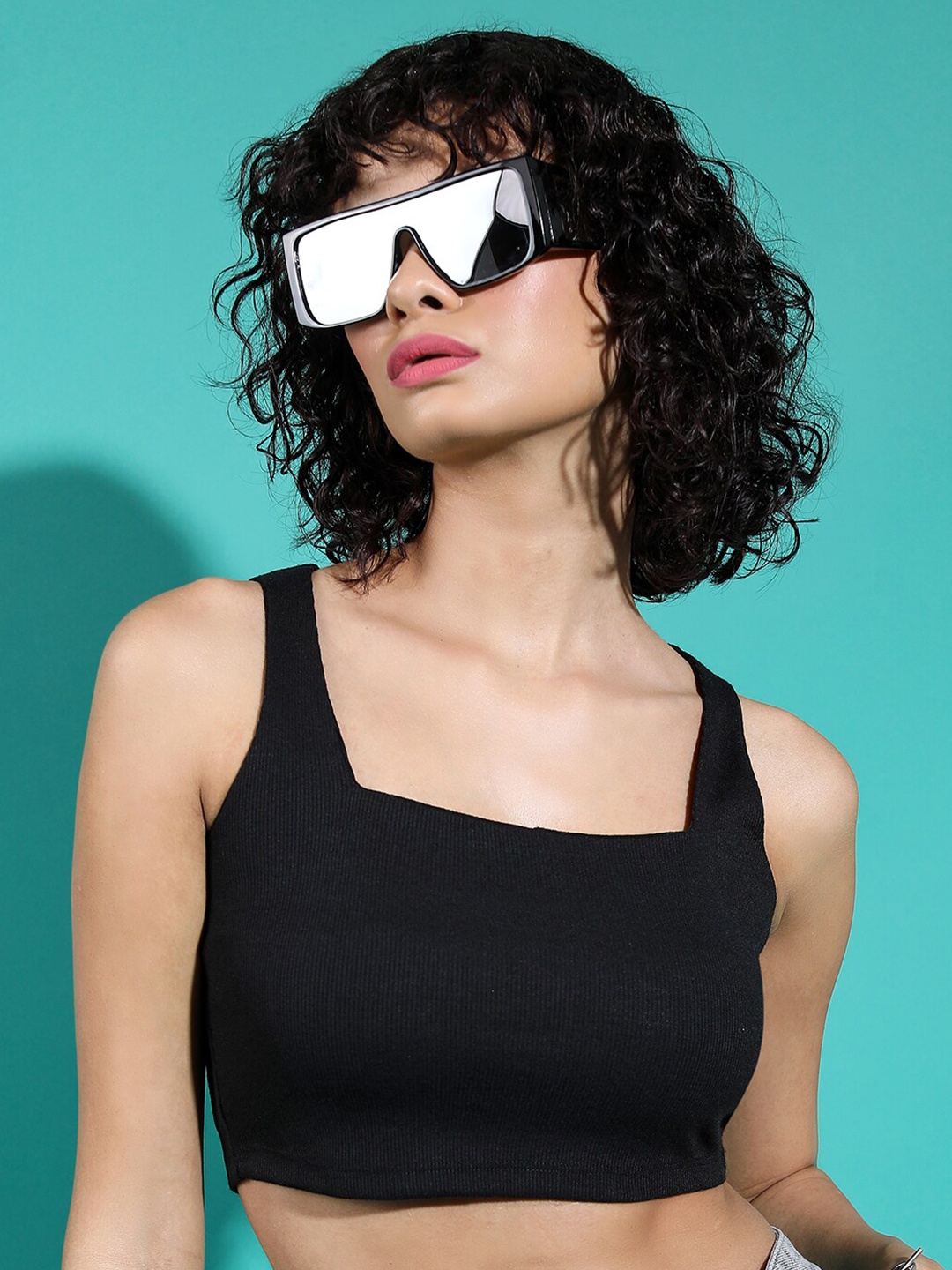 

KETCH Square Neck Crop Top, Black