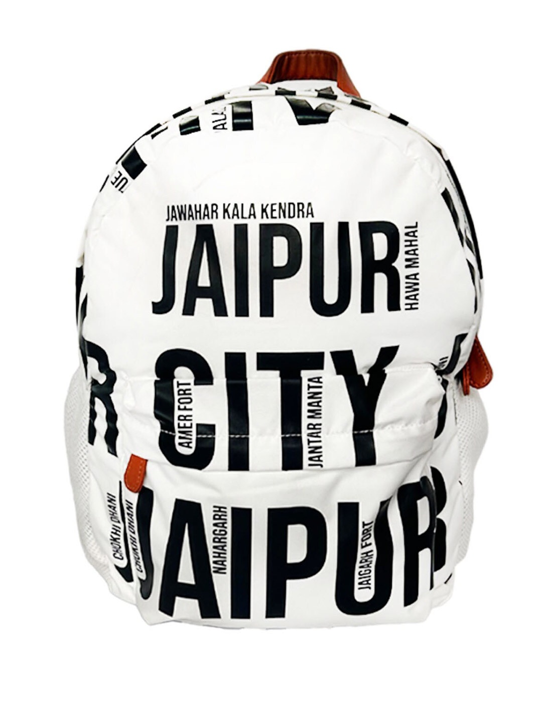 

STRUTT Unisex Typography Printed Non-Padded Backpack, White