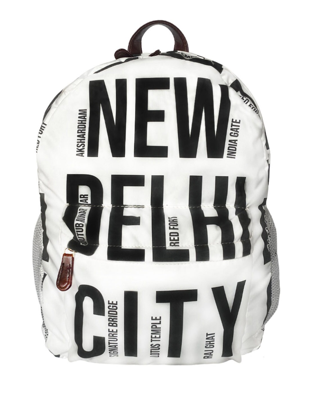 

STRUTT Unisex Typography Printed Non-Padded Backpack, White