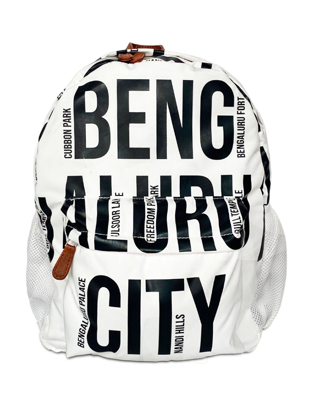 

STRUTT Unisex Typography Padded Backpack, White