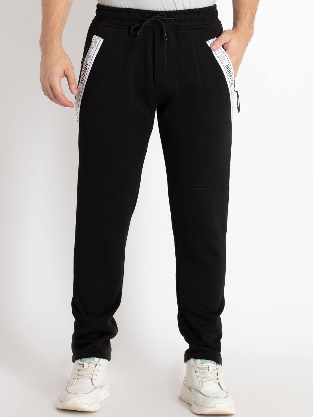 

Status Quo Men Regular Fit Track Pants, Black