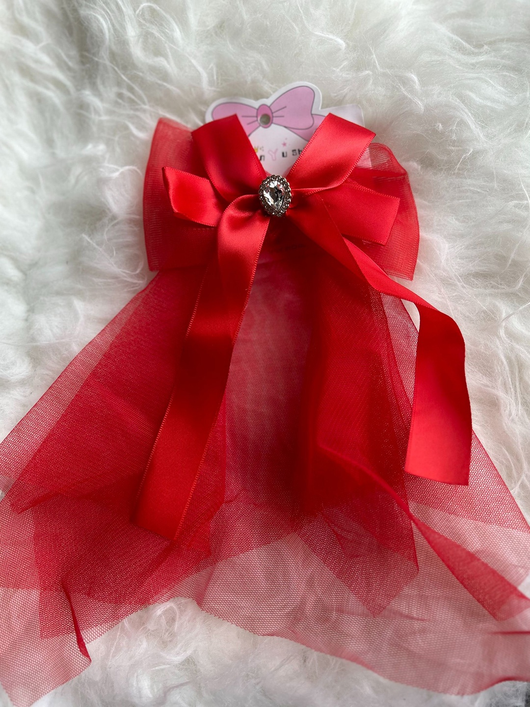 

LYTIX Girls Fur Alligator Hair Clip, Red