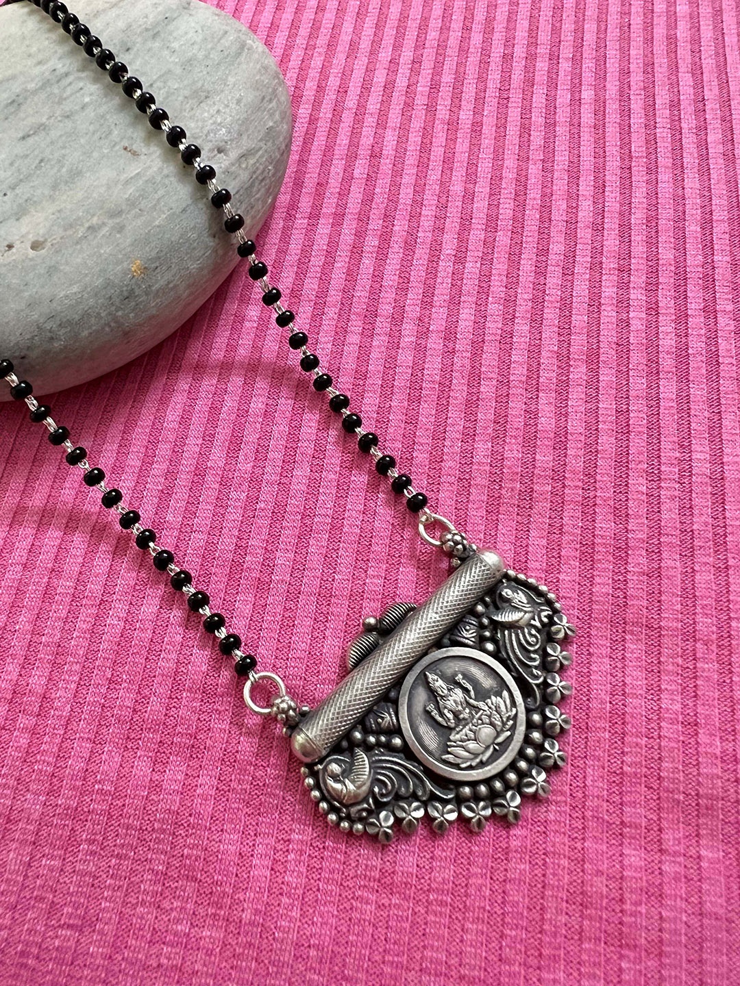 

Arte Jewels 925 Sterling Silver Beaded Mangalsutra