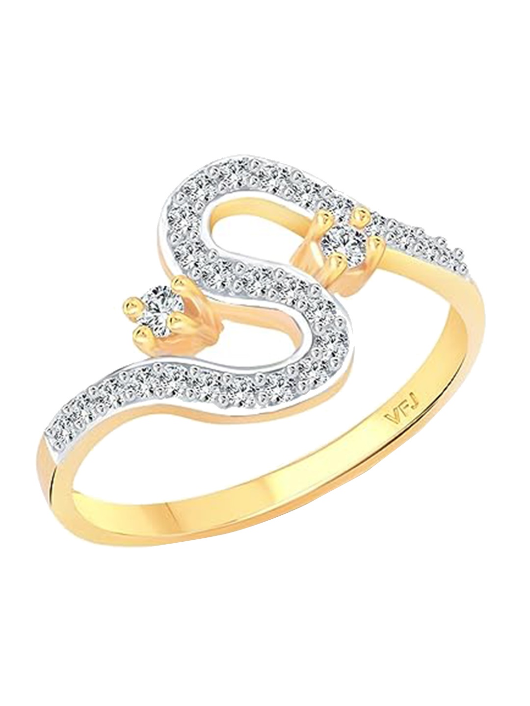 

Vighnaharta Gold-Plated CZ-Studded Finger Ring