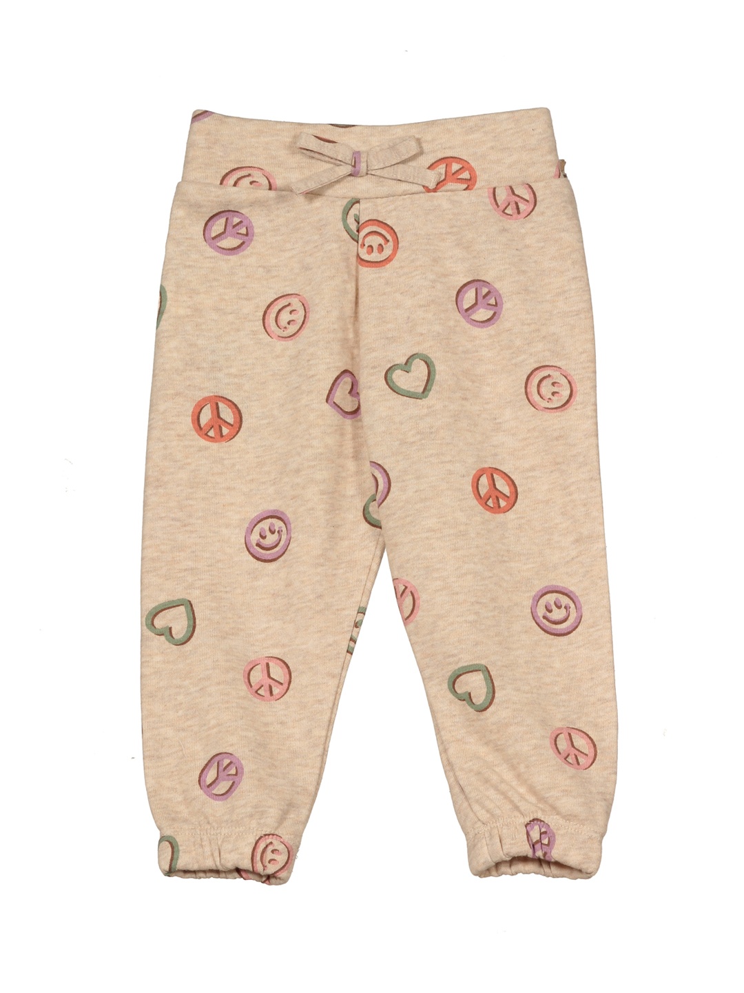 

Lil Lollipop Kids Printed Cotton Mid Rise Joggers Track Pants, Cream