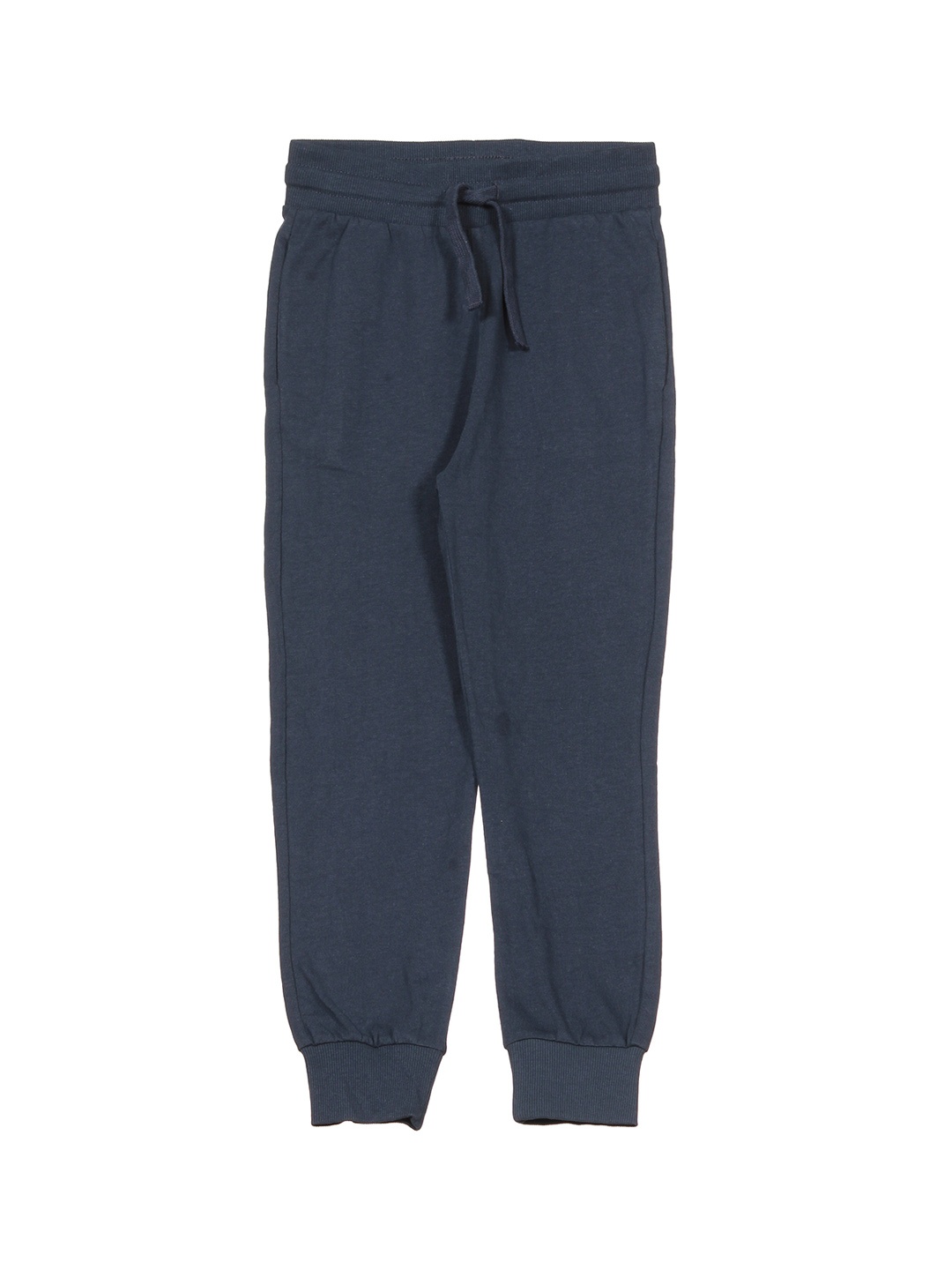 

Lil Lollipop Kids Pure Cotton Mid-Rise Track Pants, Navy blue