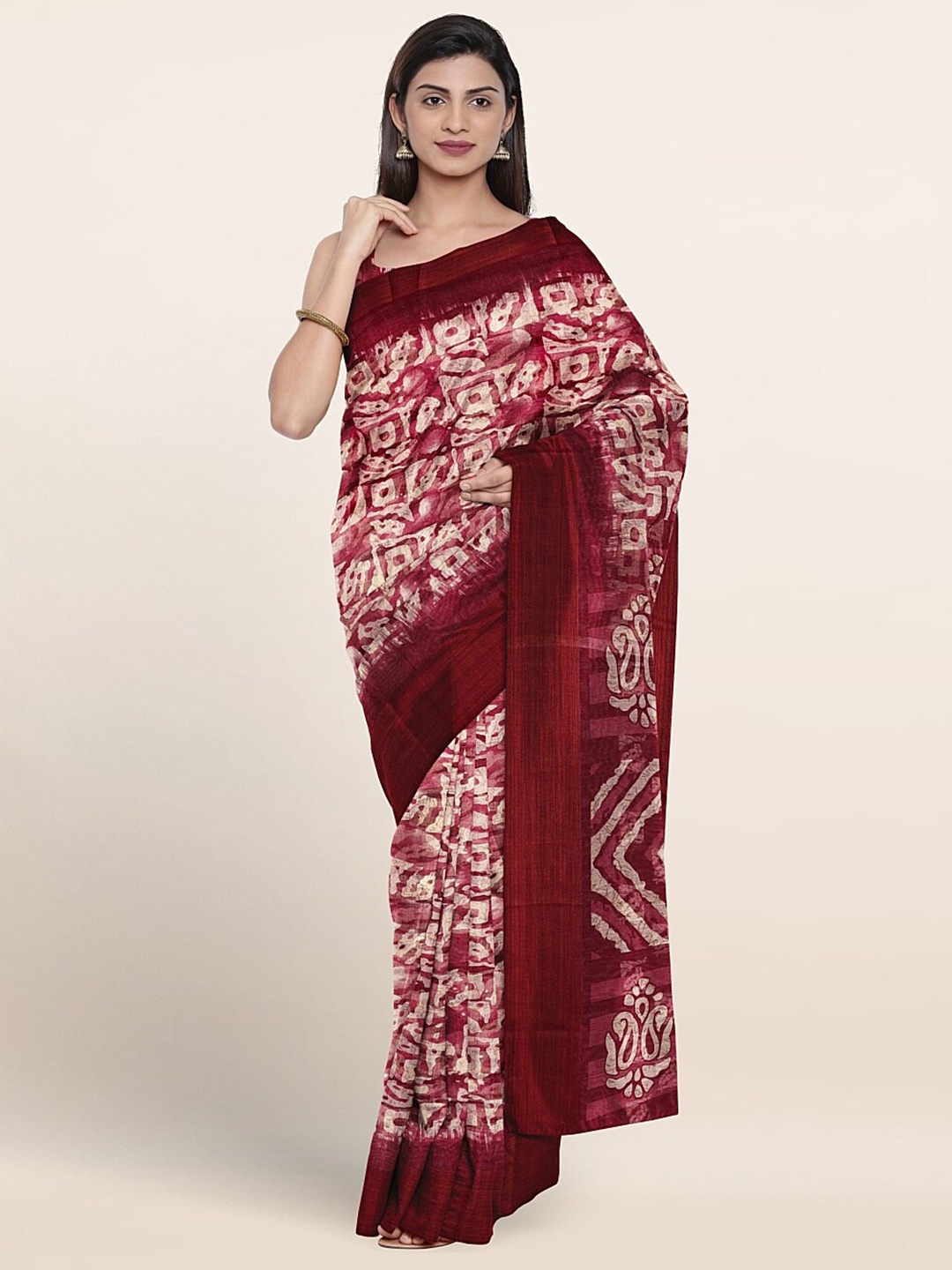 

Pothys Batik Printed Saree, Purple