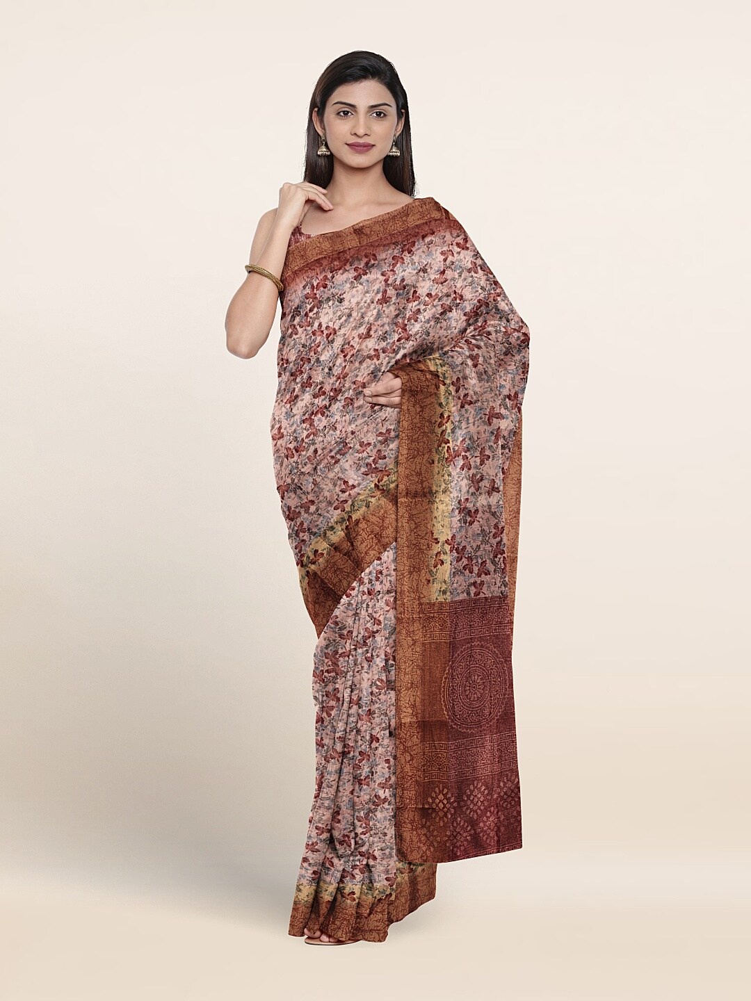 

Pothys Floral Printed Saree, Red