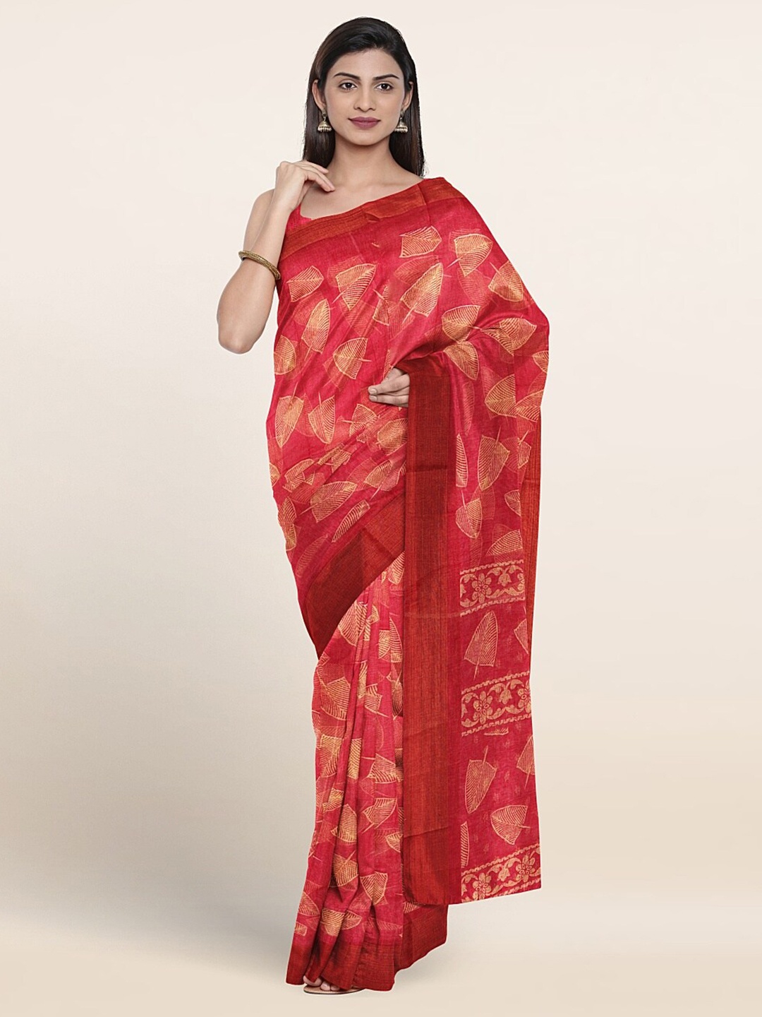 

Pothys Ethnic Motifs Printed Saree, Pink