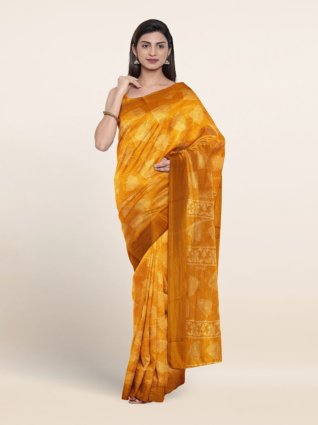 

Pothys Floral Printed Saree, Yellow