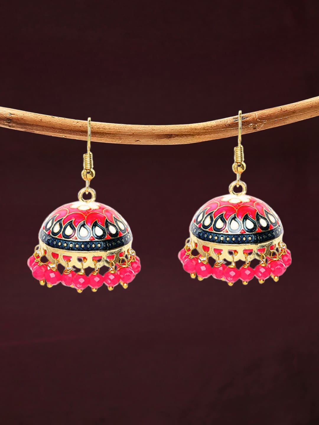 

OOMPH Dome Shaped Jhumkas, Gold