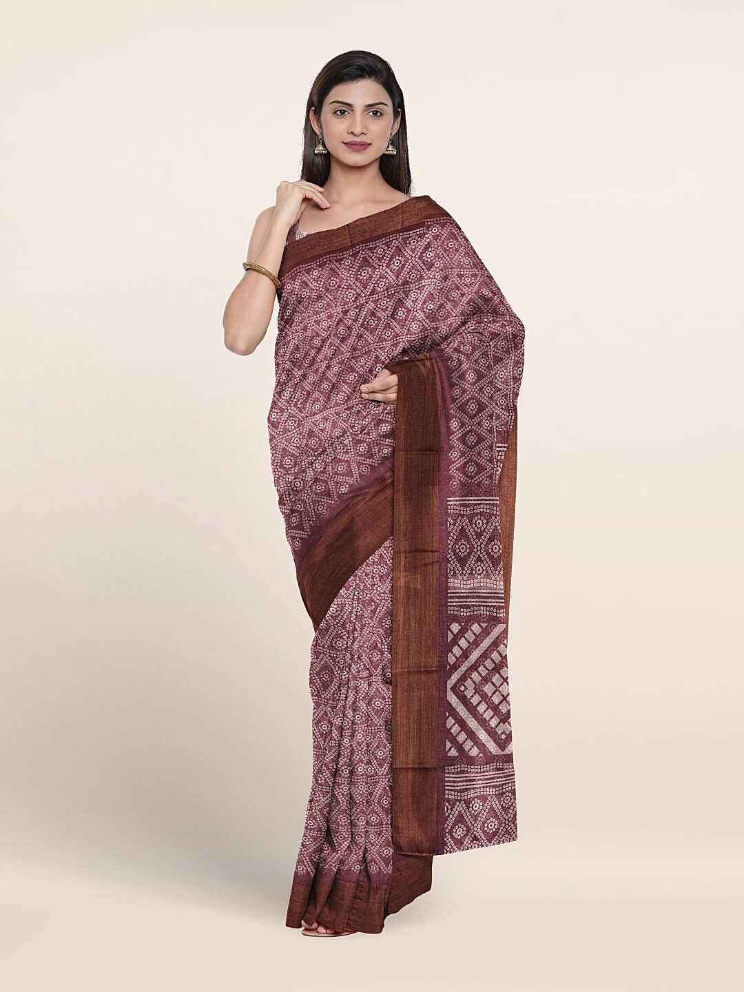 

Pothys Bandhani Printed Saree, Violet