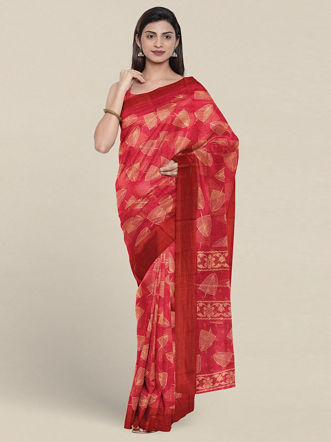 

Pothys Floral Printed Saree, Pink