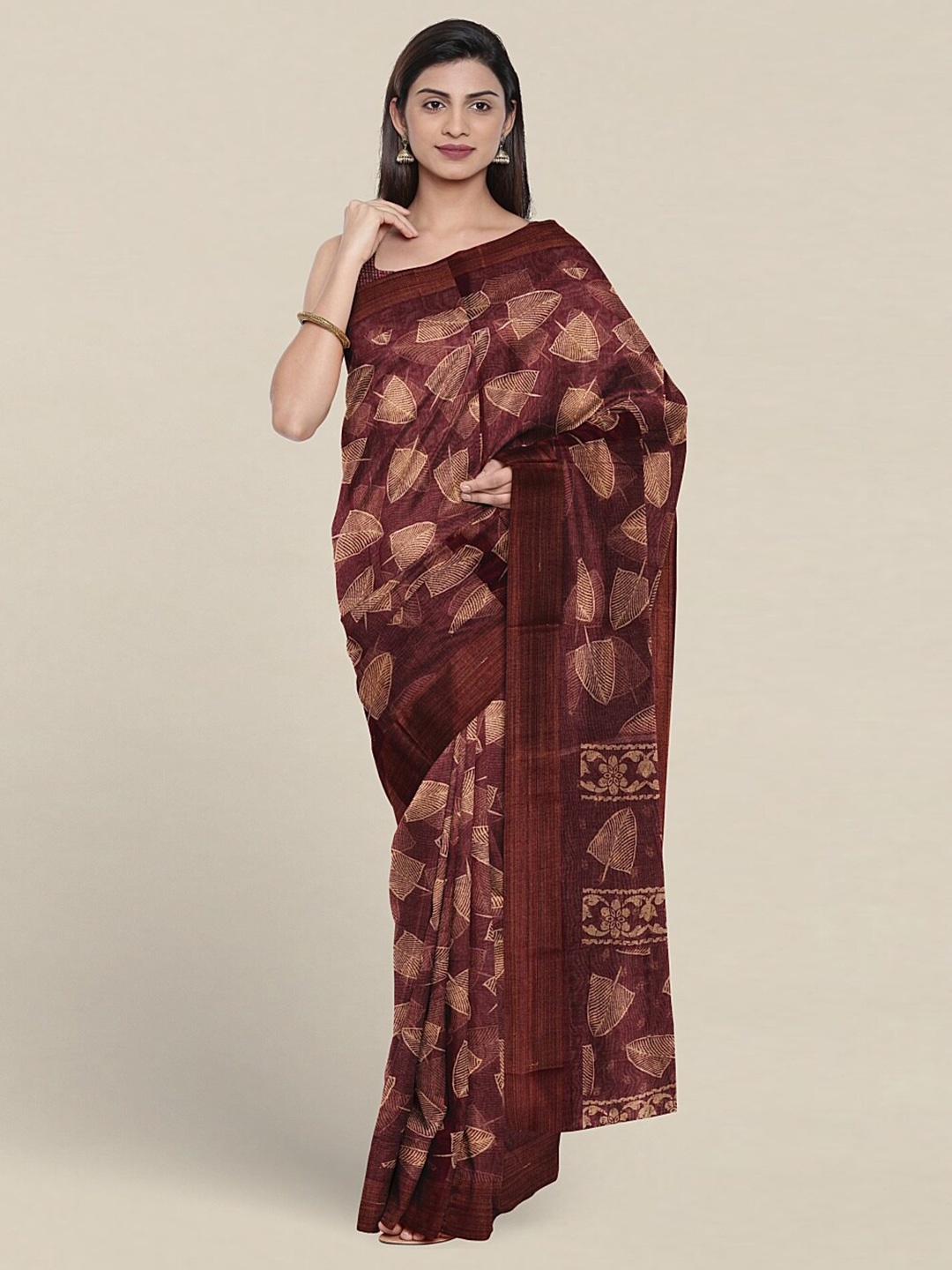 

Pothys Floral Printed Saree, Purple