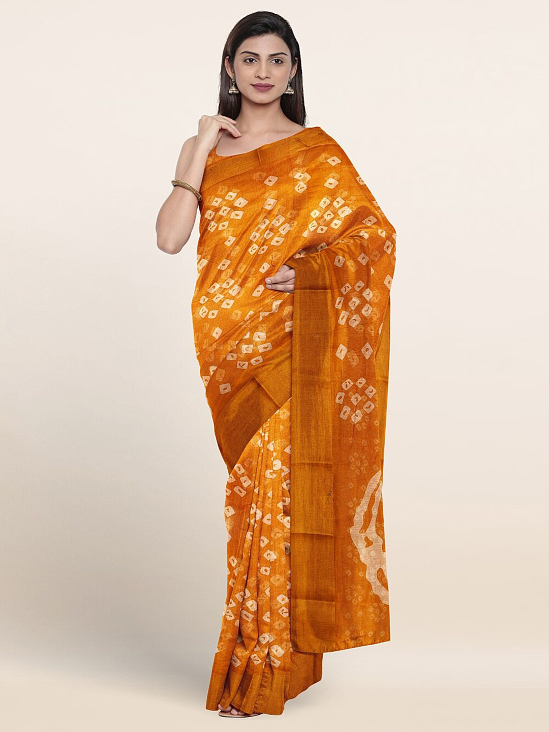 

Pothys Bandhani Printed Saree, Orange