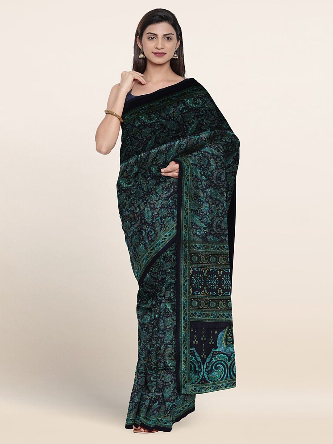 

Pothys Paisley Printed Saree, Blue