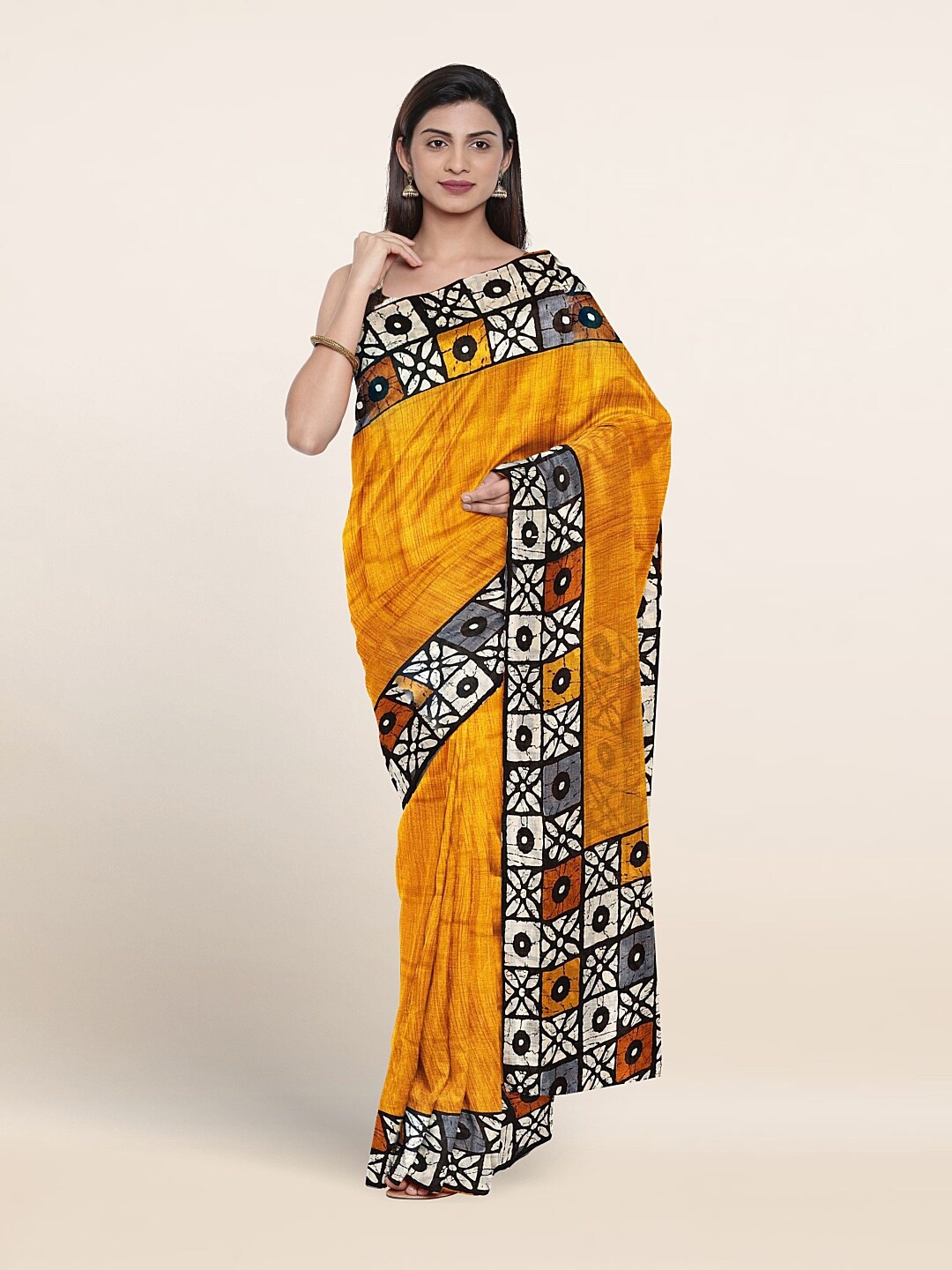 

Pothys Woven Design Saree, Mustard