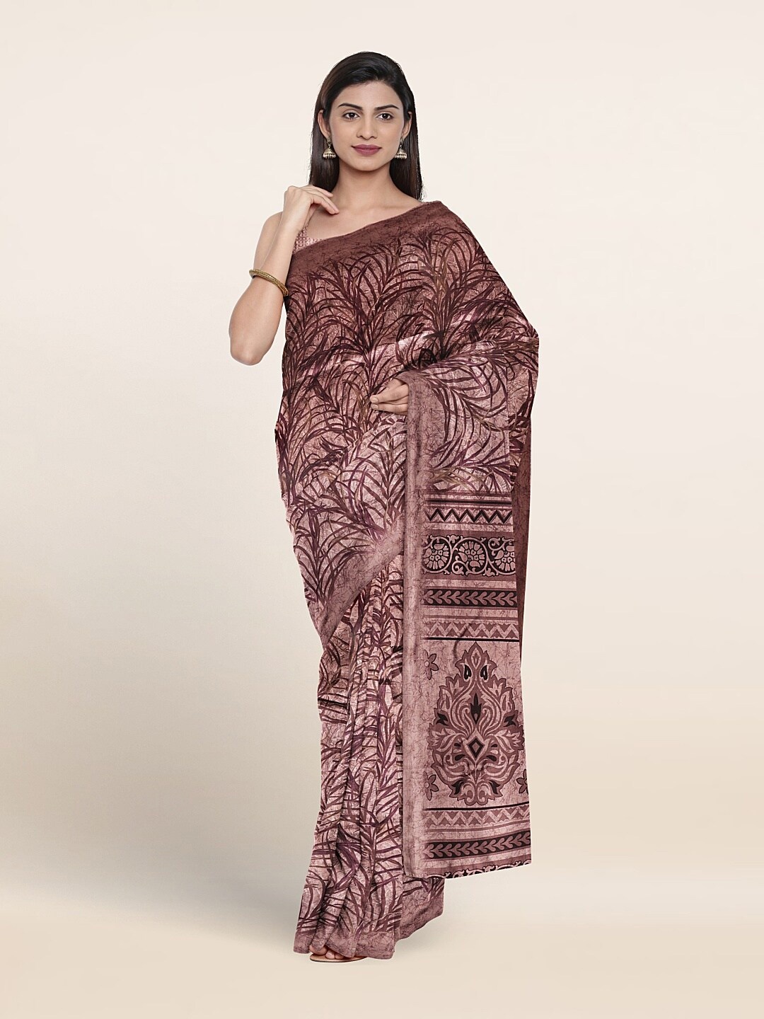 

Pothys Floral Printed Saree, Maroon