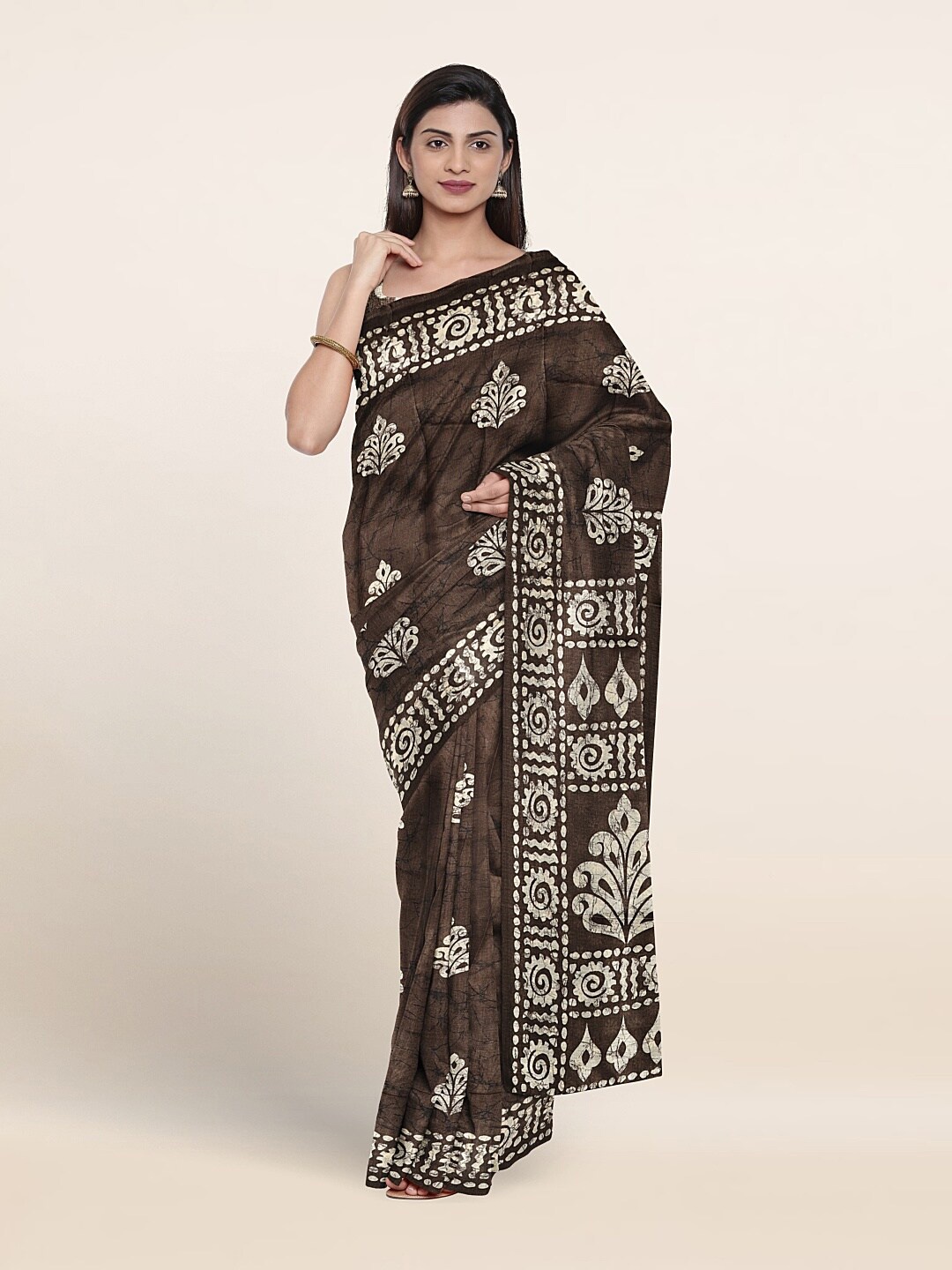 

Pothys Ethnic Motifs Printed Saree, Grey
