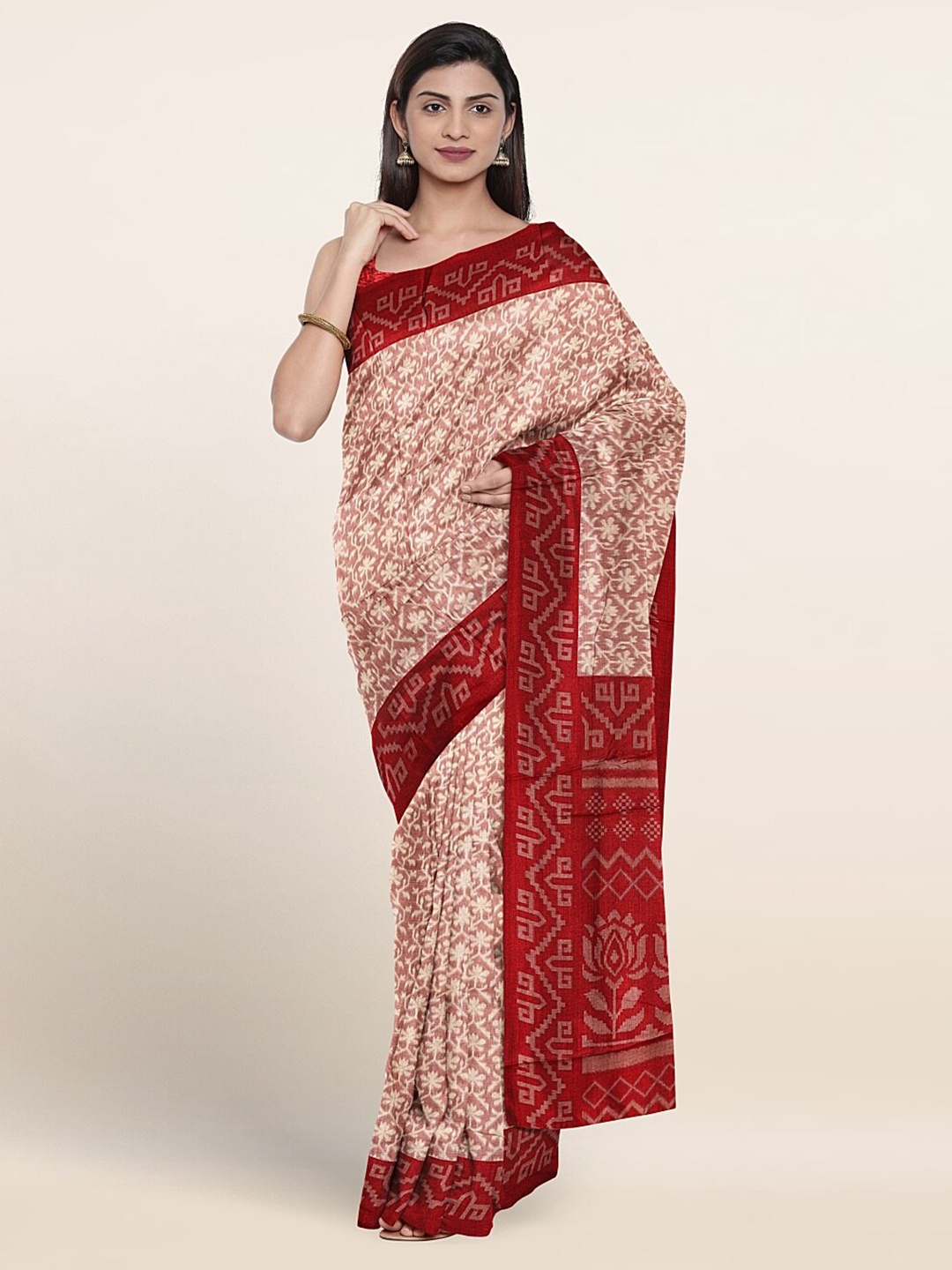 

Pothys Floral Printed Saree, Pink