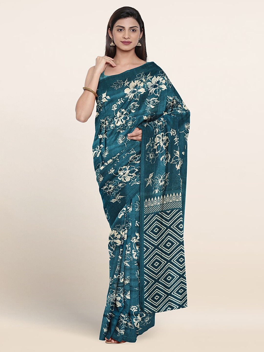 

Pothys Floral Printed Saree, Blue