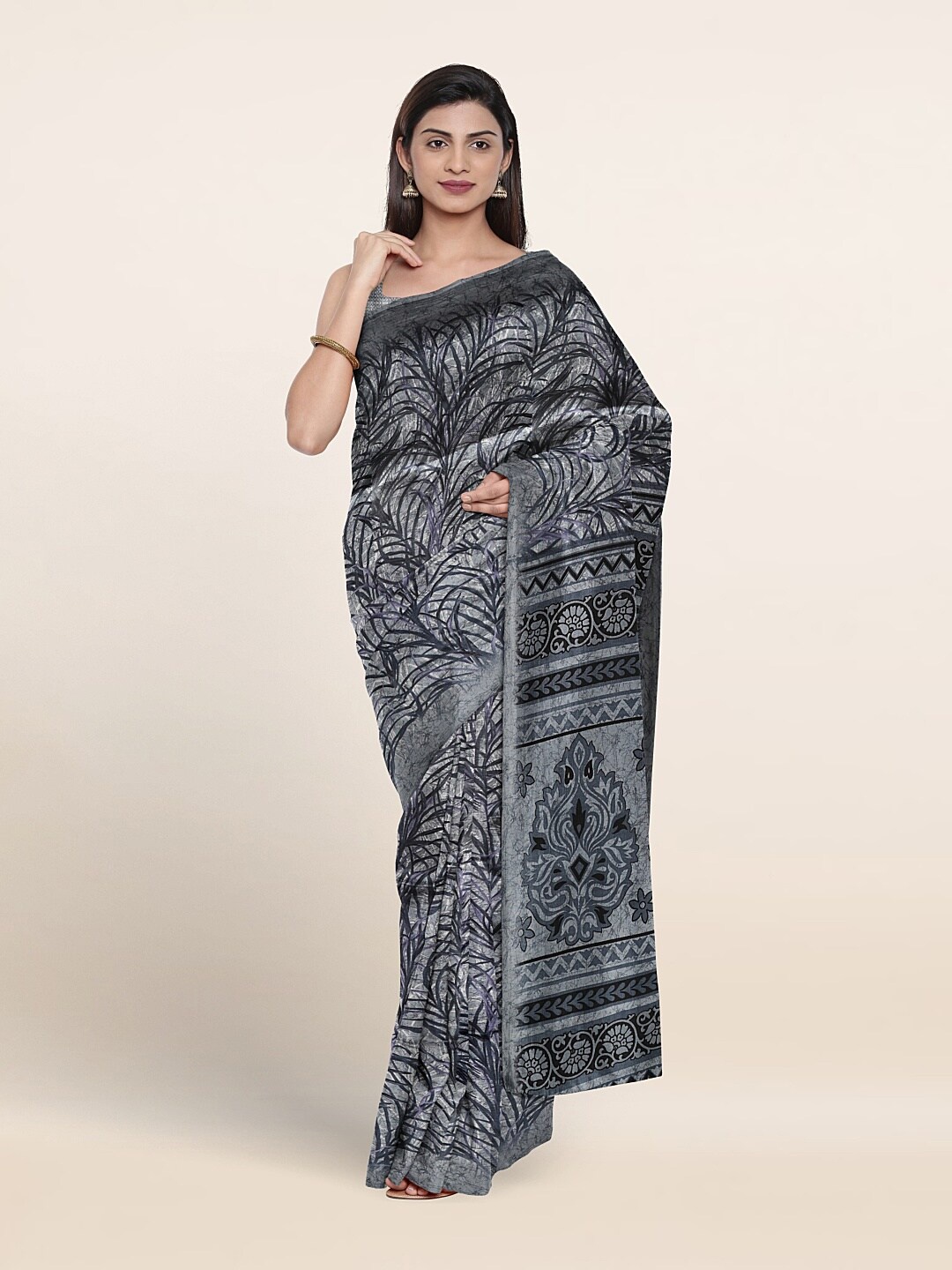 

Pothys Abstract Printed Saree, Charcoal