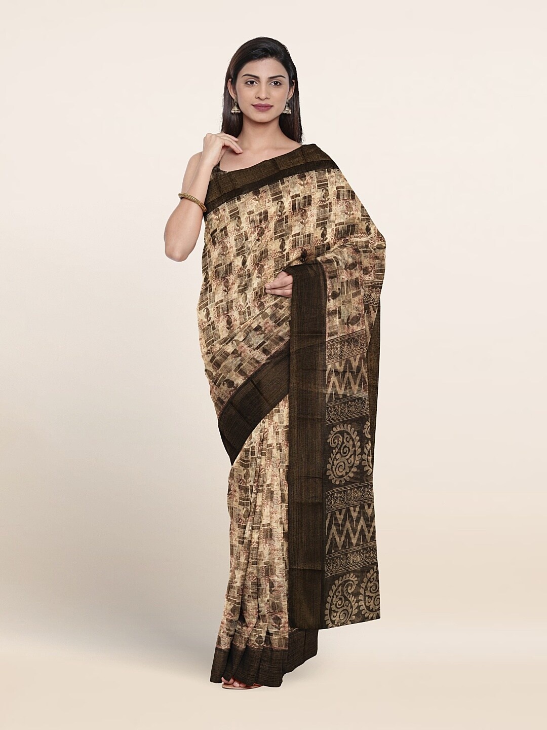 

Pothys Ethnic Motifs Saree, Black