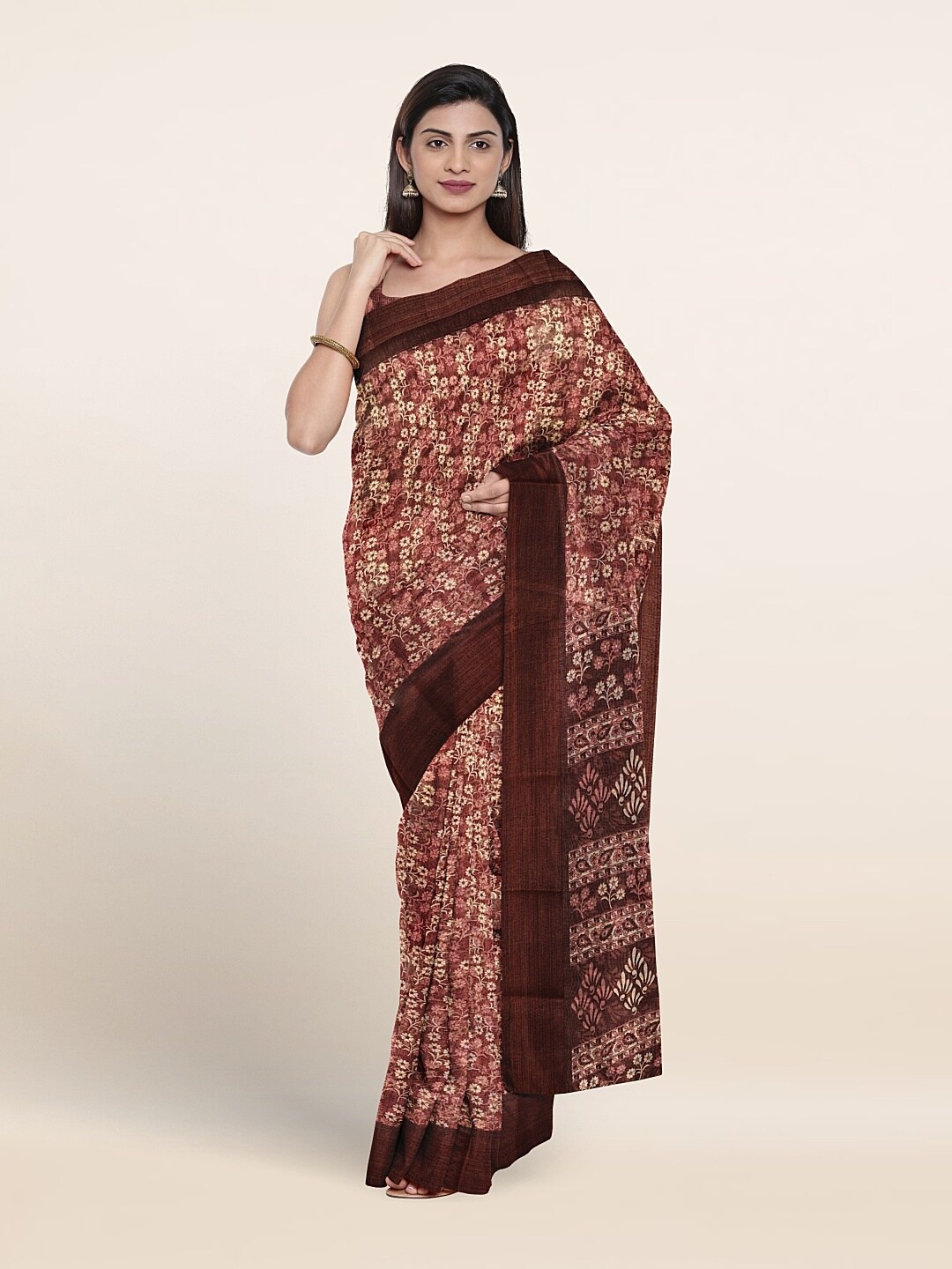 

Pothys Floral Printed Saree, Purple