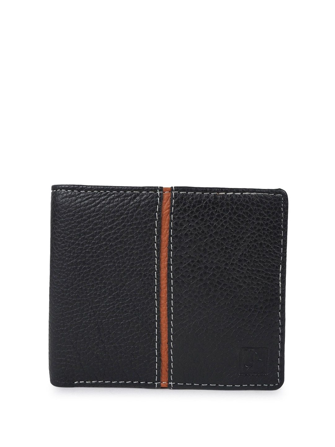 

CIMONI Men Textured Leather Slim Two Fold Wallet, Black