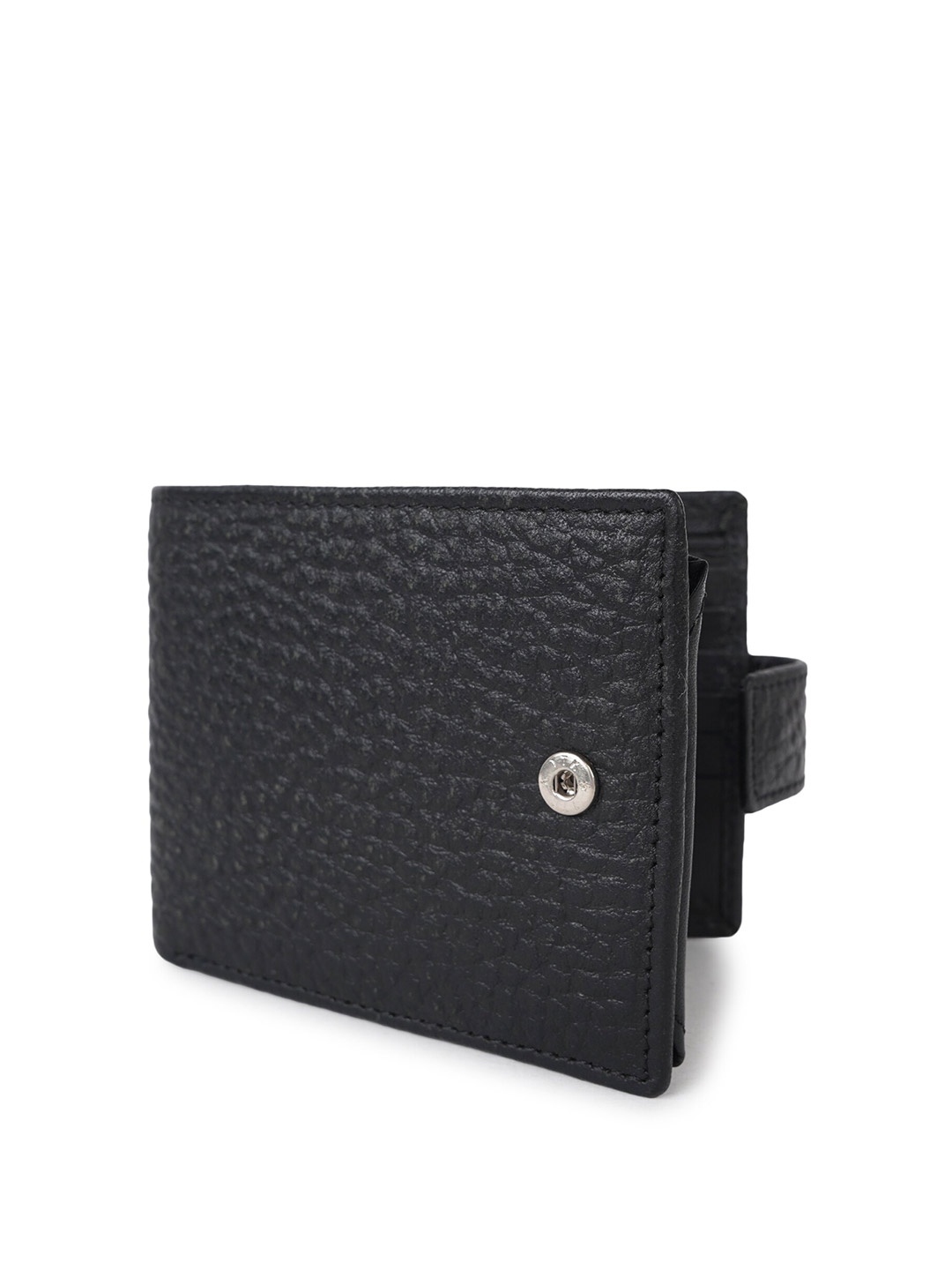 

CIMONI Textured Leather Two Fold Wallet, Black