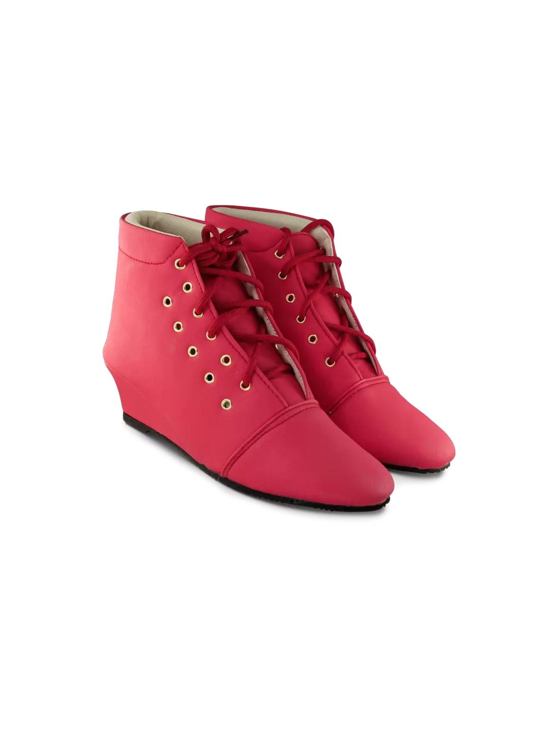 

BAESD Girls Wedge Heeled Regular Boots, Red