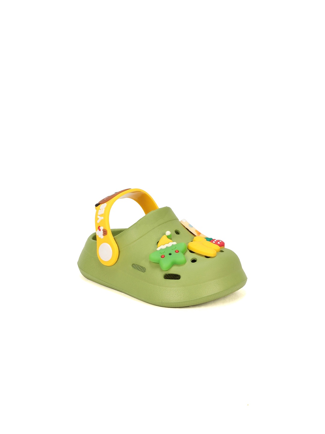 

Lil Lollipop Infants Cartoon Applique Anti-Slip Clogs, Green