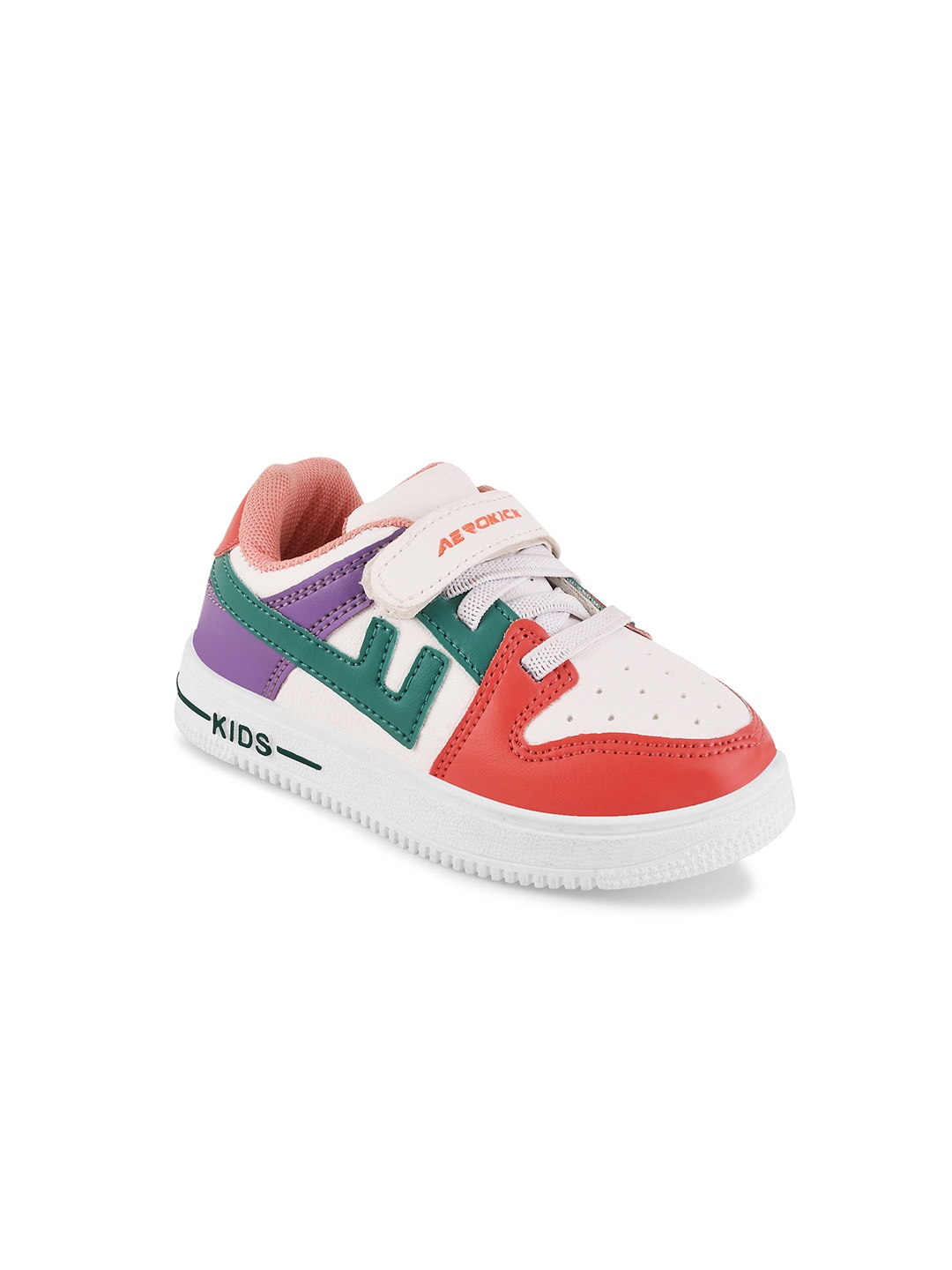 

Lil Lollipop Kids Colourblocked Velcro Sneakers, White