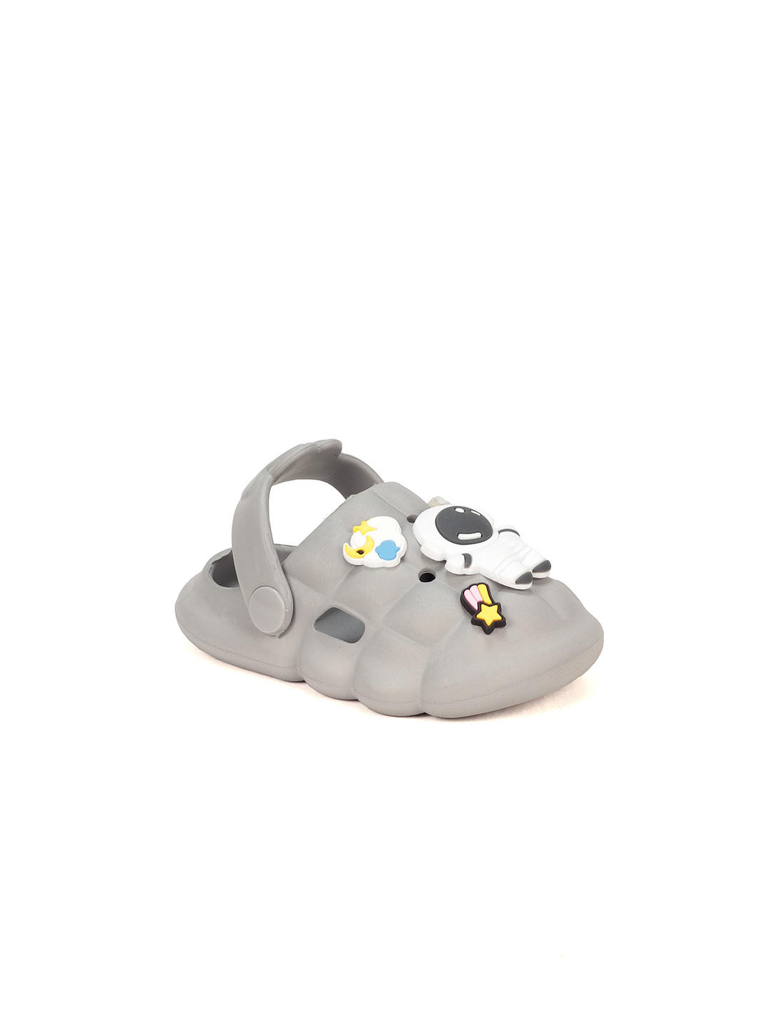 

Lil Lollipop Kids Space Man Astronaut Applique Anti-Slip Clogs, Grey