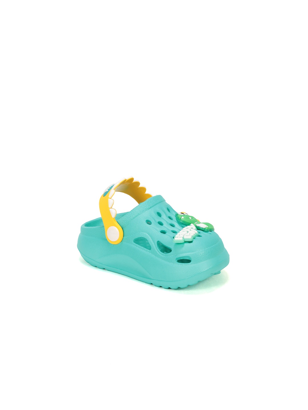 

Lil Lollipop Kids Dinosaur Applique Anti-Slip Clogs, Turquoise blue