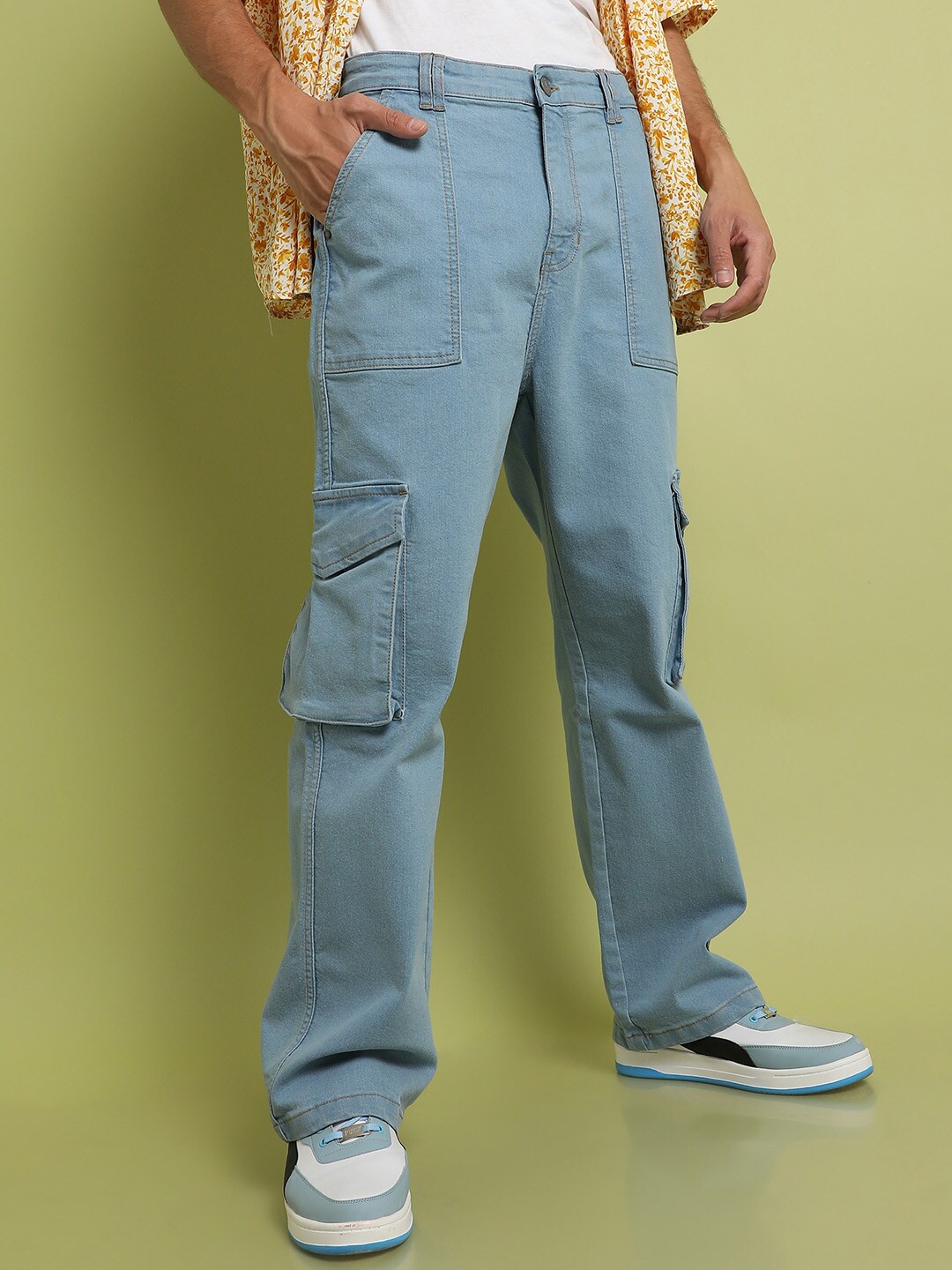 

Campus Sutra Men Maxi Slim Fit Clean Look Cotton Jeans, Blue