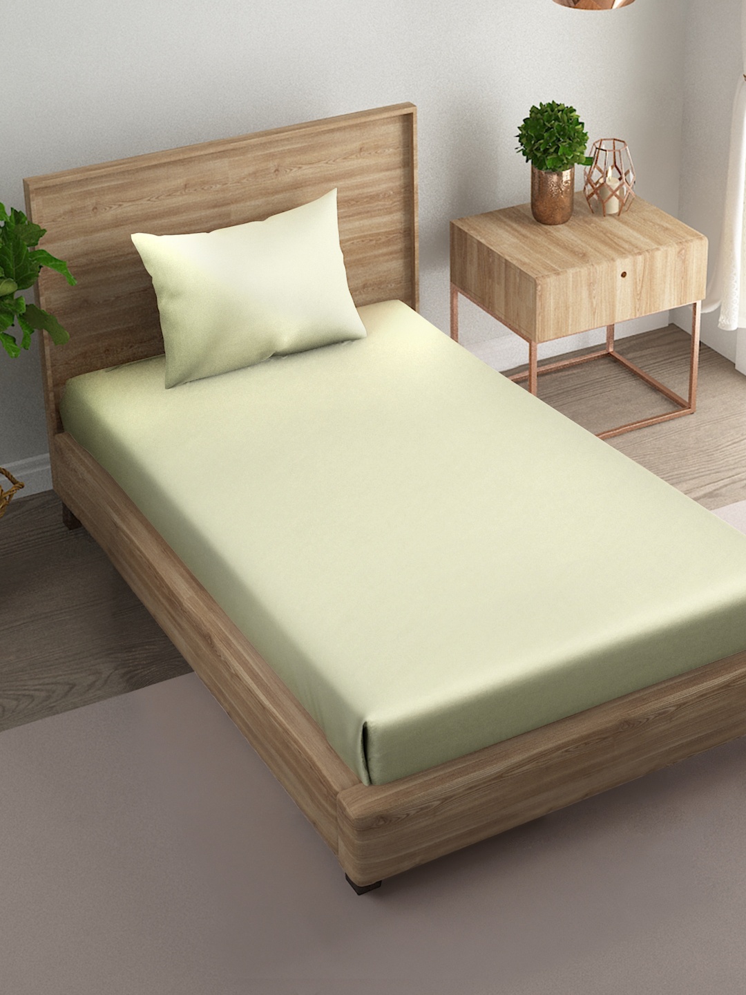 

Naksh Off White Cotton 210 TC Single Bedsheet with 1 Pillow Cover