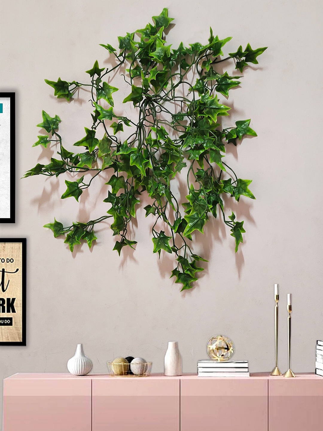 

Homesake Green 2 Pieces Artificial Fake Hanging Vine Plant Leaves