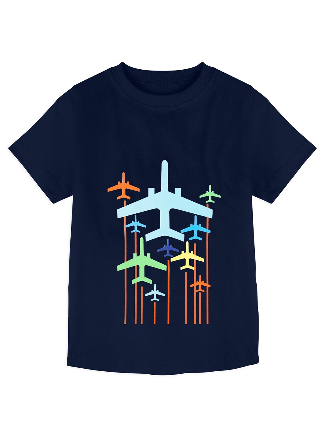 

ZIP ZAP ZOOP Boys Graphic Printed Pure Cotton T-shirt, Blue