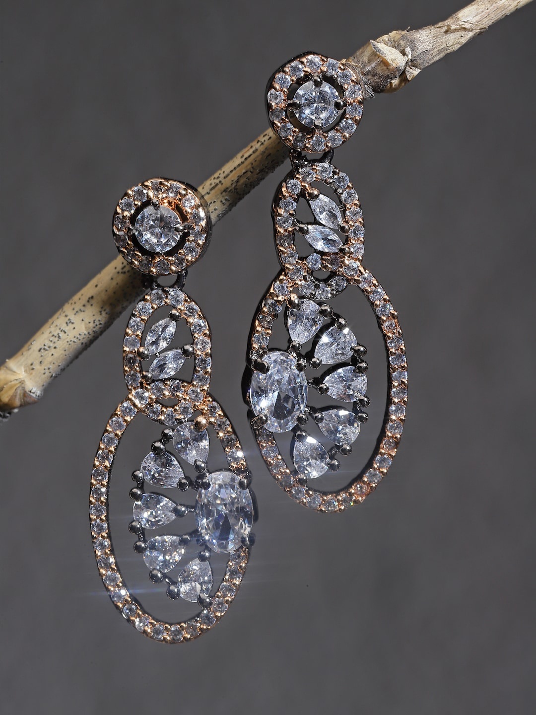 

ZENEME White Quirky Drop Earrings