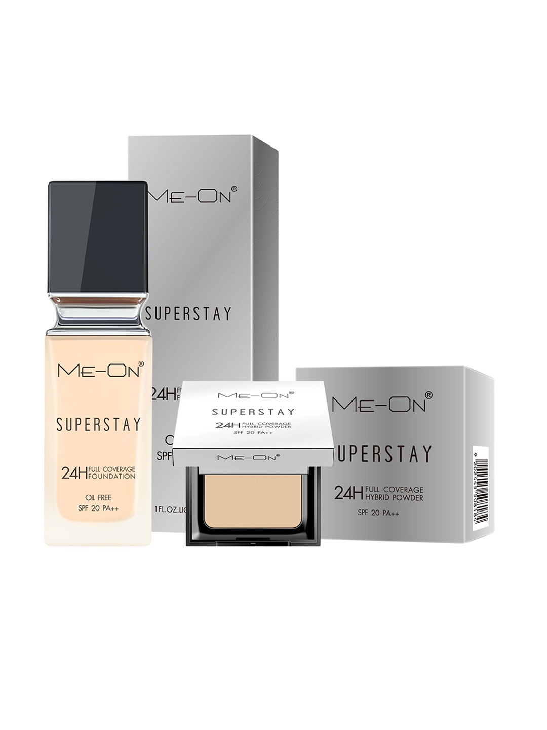 

ME-ON Super Stay Set Of 2 Compact - 20g & Foundation - 30ml - Cool Ivory N01, Beige