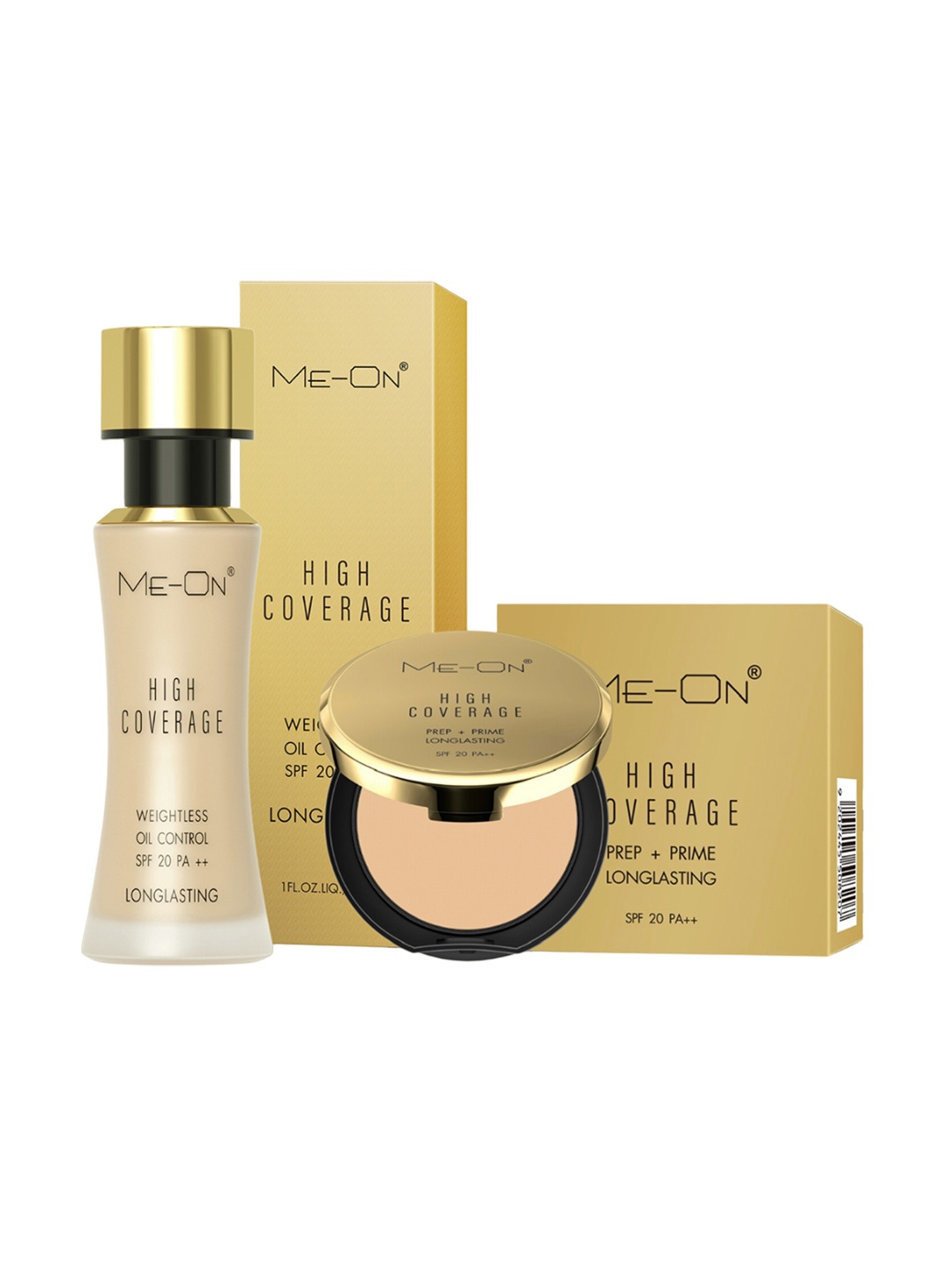 

ME-ON High Coverage Set Of 2 Compact - 20g & Foundation - 30ml - Natural Beige 21