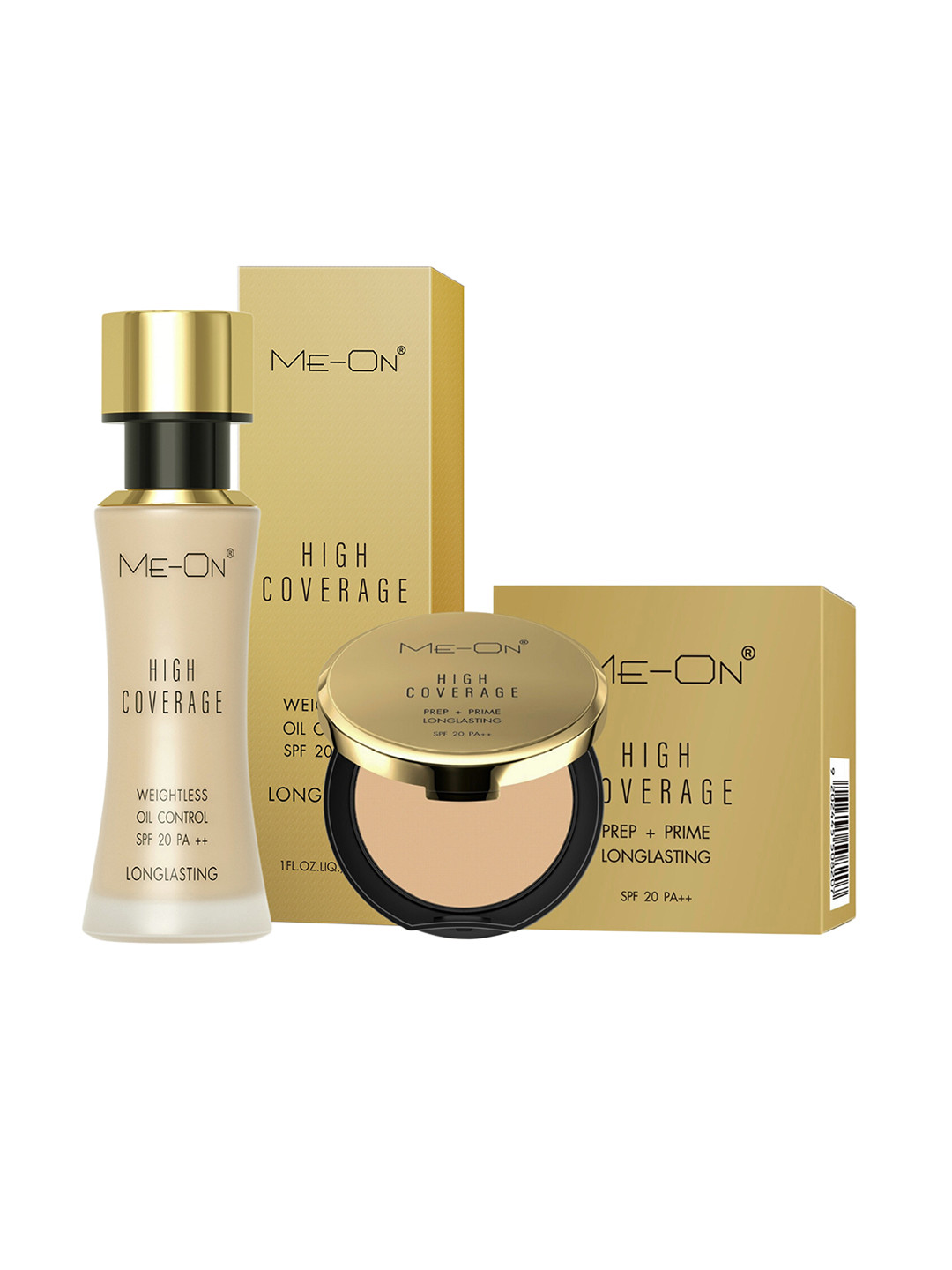 

ME-ON High Coverage Set Of 2 Compact - 20g & Foundation - 30ml - Skin Beige 23