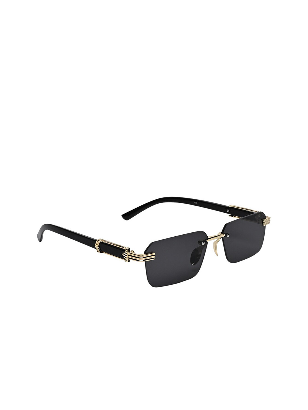 

SCAGLIA Unisex Rectangle Sunglasses with UV Protected Lens SCG_11085_G, Black