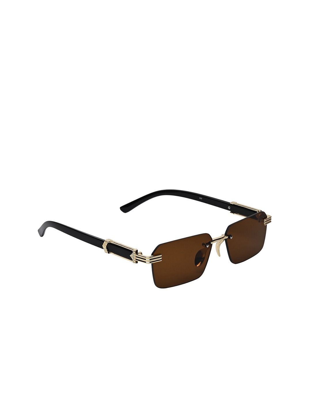 

SCAGLIA Unisex Rectangle Sunglasses with UV Protected Lens SCG_11085_G, Brown