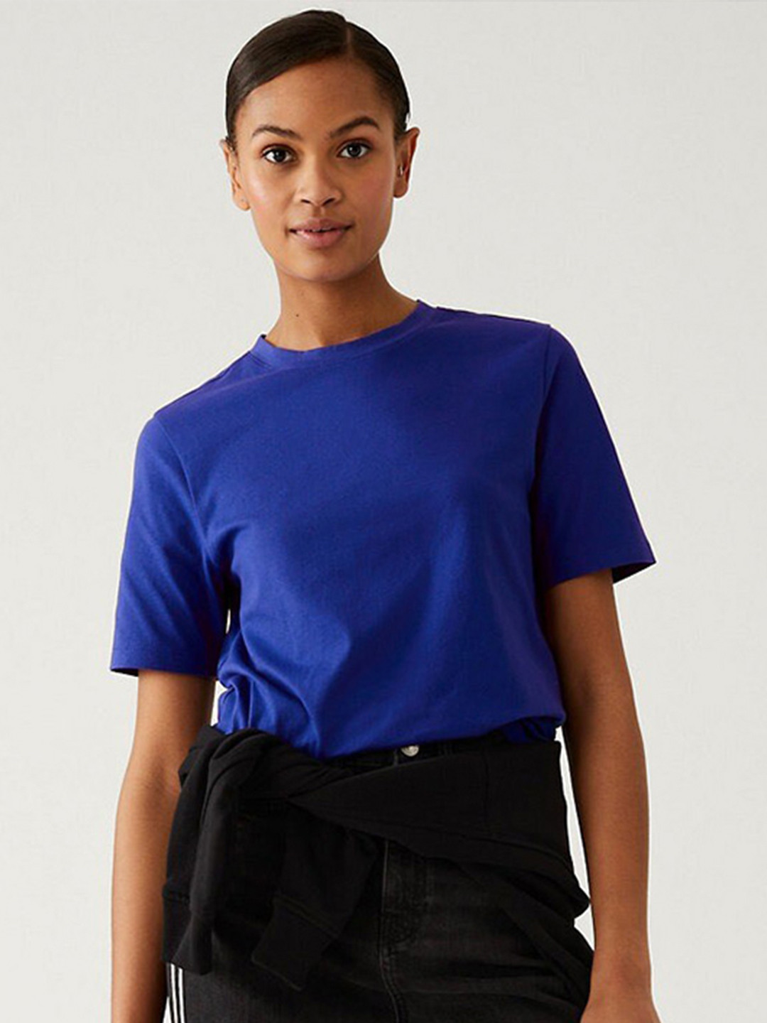 

Marks & Spencer Round Neck Regular T-shirt, Blue