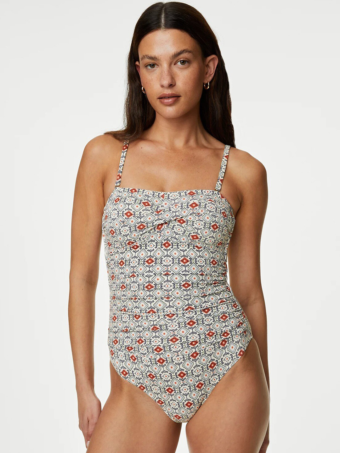 

Marks & Spencer Ethnic Motif Printed Bodysuit, White