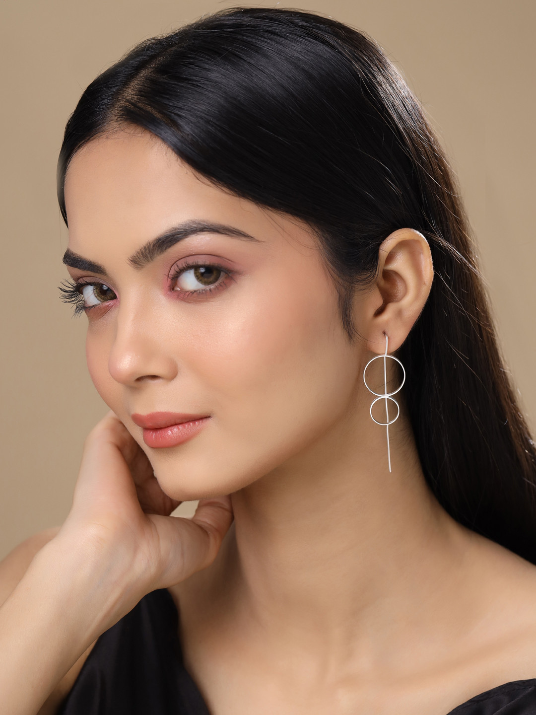 

Kicky And Perky 925 Sterling Silver Circular Drop Earrings