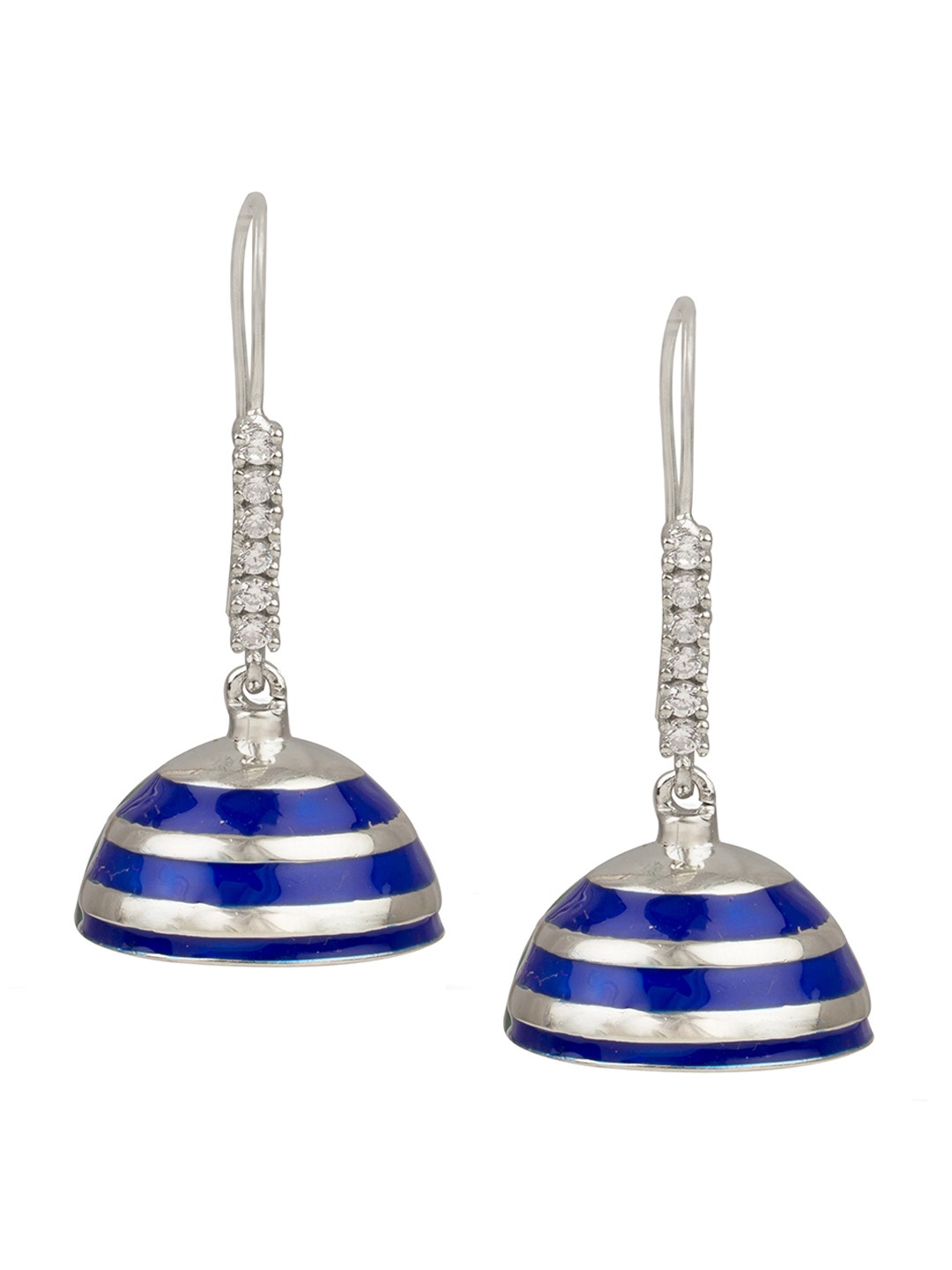 

Kicky And Perky Silver-Toned Spherical Drop Earrings