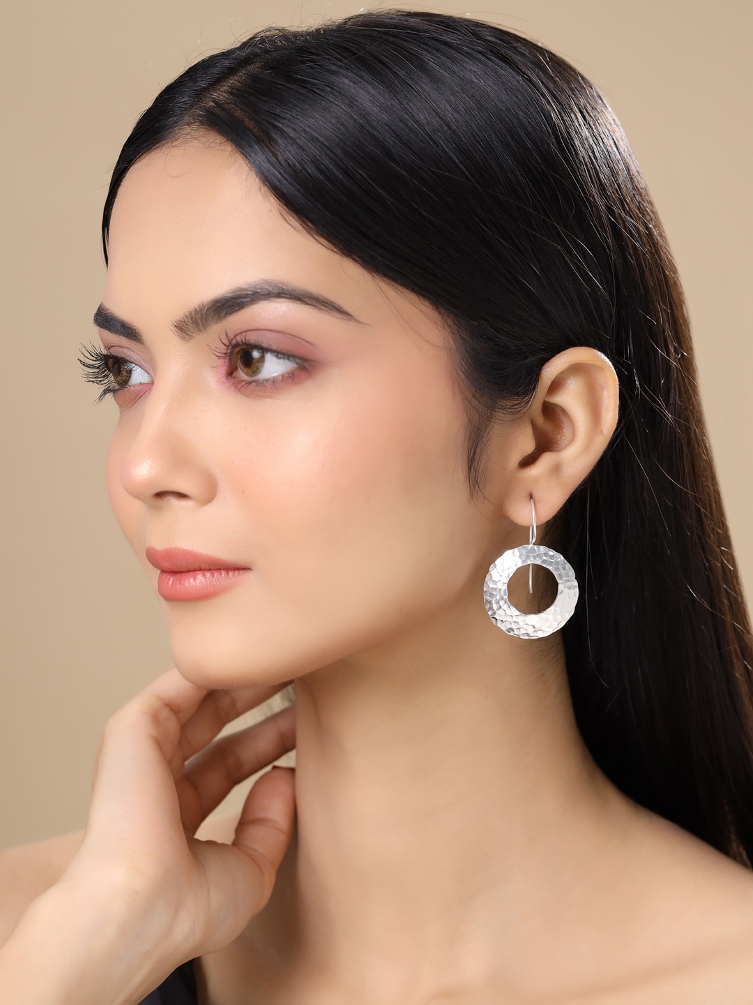 

Kicky And Perky 925 Sterling Silver Circular Drop Earrings